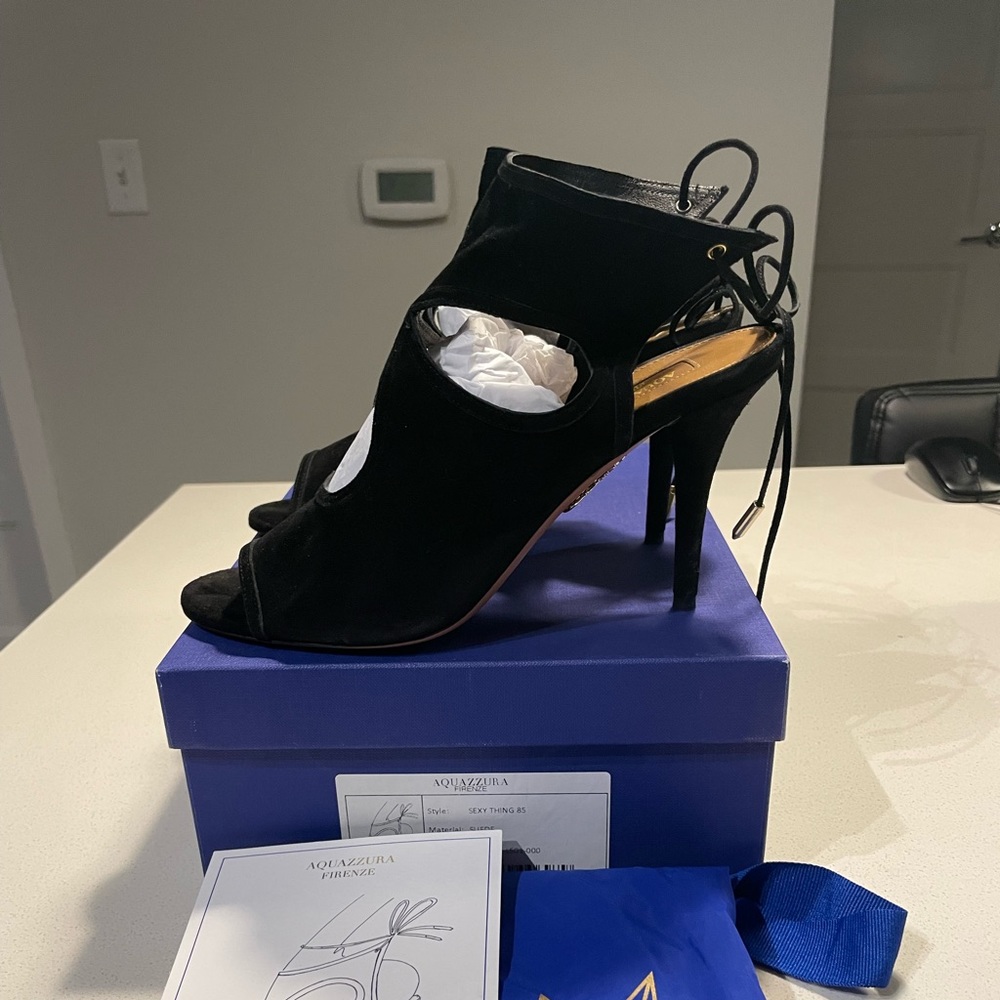 SOLD Aquazzura Suede Sandals - Picture 3 of 7